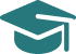 Graduation cap icon representing education